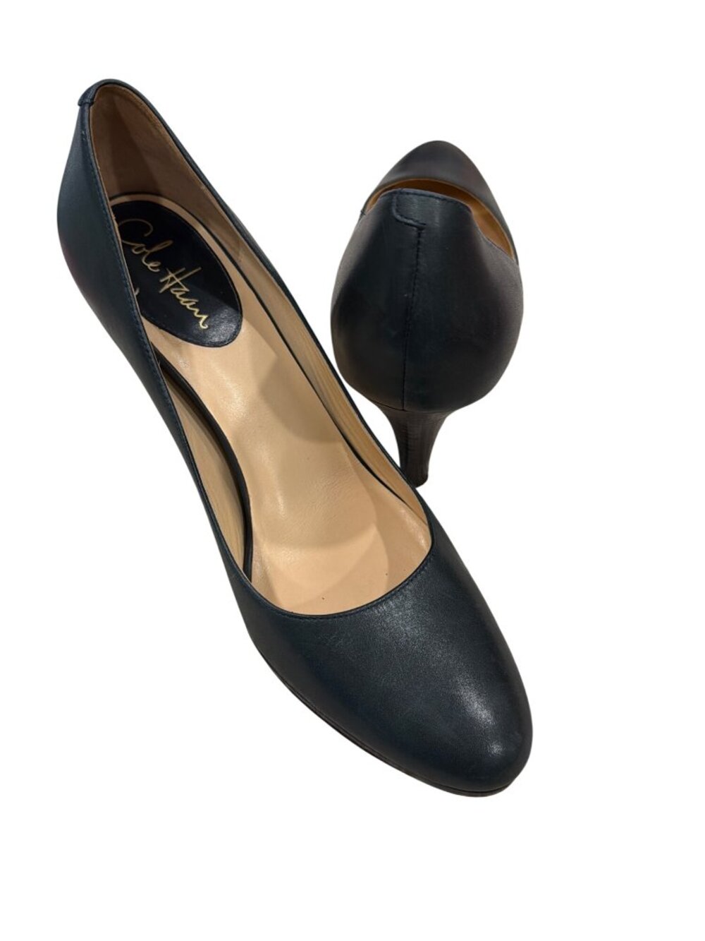 Cole Haan x Nike Air Dark Blue Leather High Heel Pumps Size 9.5B